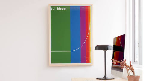 Designed with a vivid spectrum of colors, the Ideas Poster by Linda Powell inspires any home office.