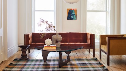 Nelson Cube Sofa, Nelson Cube Armchair and Noguchi Table